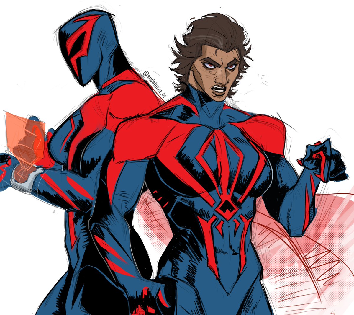 AndalusiaLu's tweet photo. Señorita O'Hara 

#SpiderMan2099 #MiguelOHara #spiderman #SpiderVerse #SpiderManAcrossTheSpiderVerse https://t.co/LvZ0LDLefp