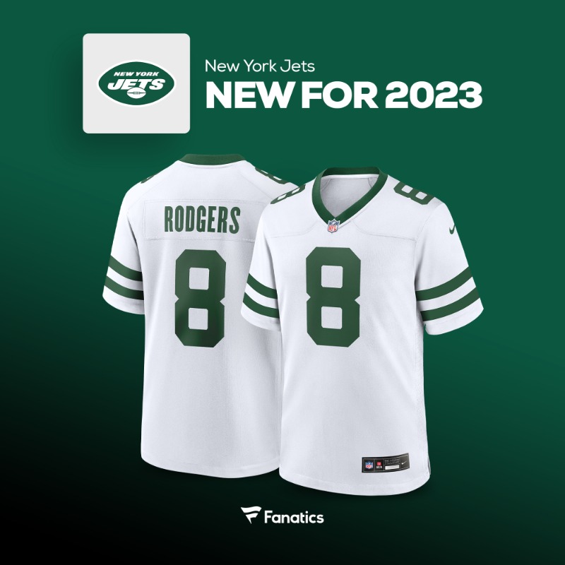 Fanatics's tweet photo. The Jets Legacy Jerseys are here! Shop now to rep the Jets in throwback style. 🏈