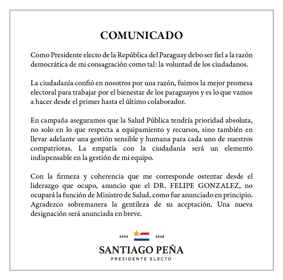 Yo les di mi palabra. Vamos a trabajar por un sistema de salud de calidad, sensible y humano.
