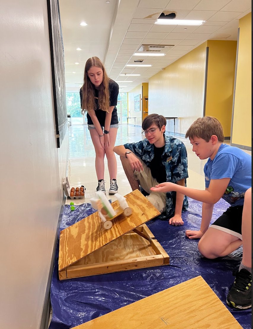 nkhsrobotics's tweet photo. STEM Solutions ended on a high note making safety systems to protect eggs in a simulated car crash and designing inclusive playgrounds! https://t.co/Kli2l3I4fS