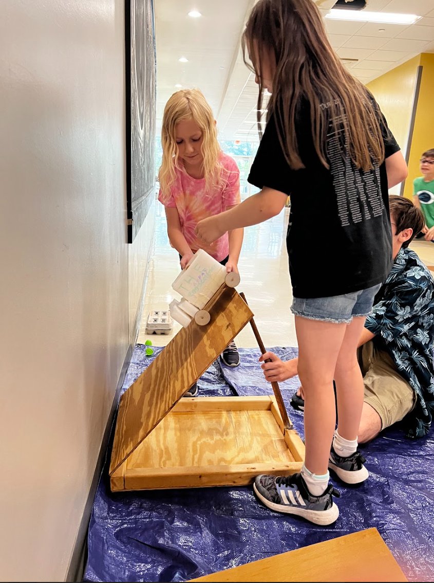 nkhsrobotics's tweet photo. STEM Solutions ended on a high note making safety systems to protect eggs in a simulated car crash and designing inclusive playgrounds! https://t.co/Kli2l3I4fS