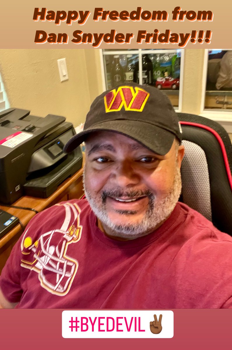 ricolacey's tweet photo. #byedevil #HTTR #HTTC #commanders #Redskins #happyAF #aboutdamntime https://t.co/JUOwms7WGo
