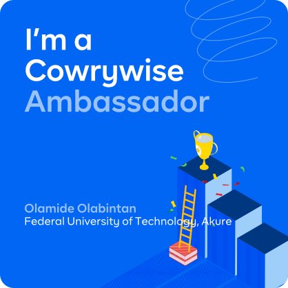 Being an ambassador @cowrywise has to be one of the decisions I’ve made #CampusAmbassador