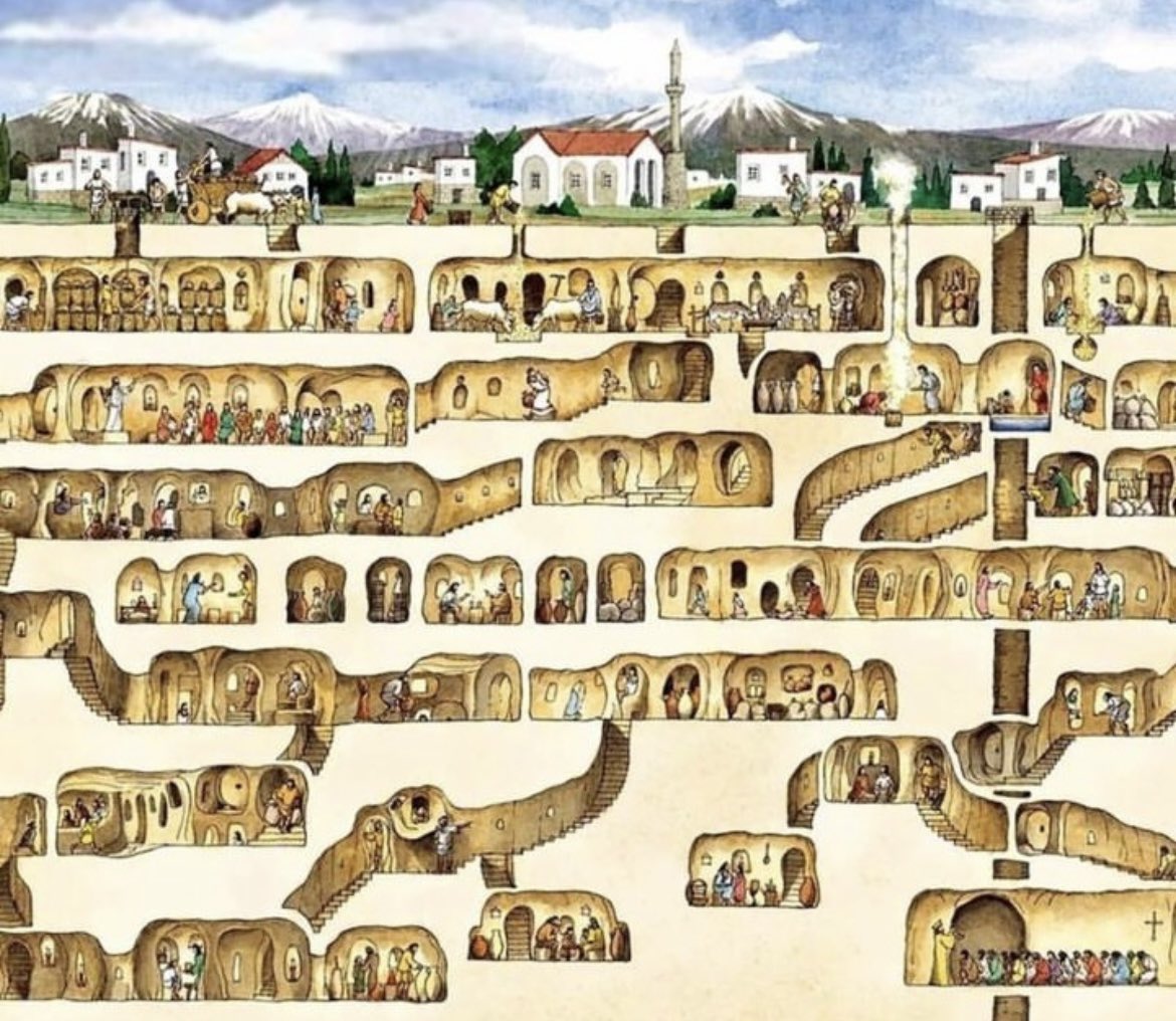 Approximately 300 feet beneath the surface of the Earth, the denizens of the historic subterranean city of Derinkuyu relished lives that were equally enriching as the ones experienced above ground. Situated in Turkey's Cappadocia region, Derinkuyu boasted amenities such as wine