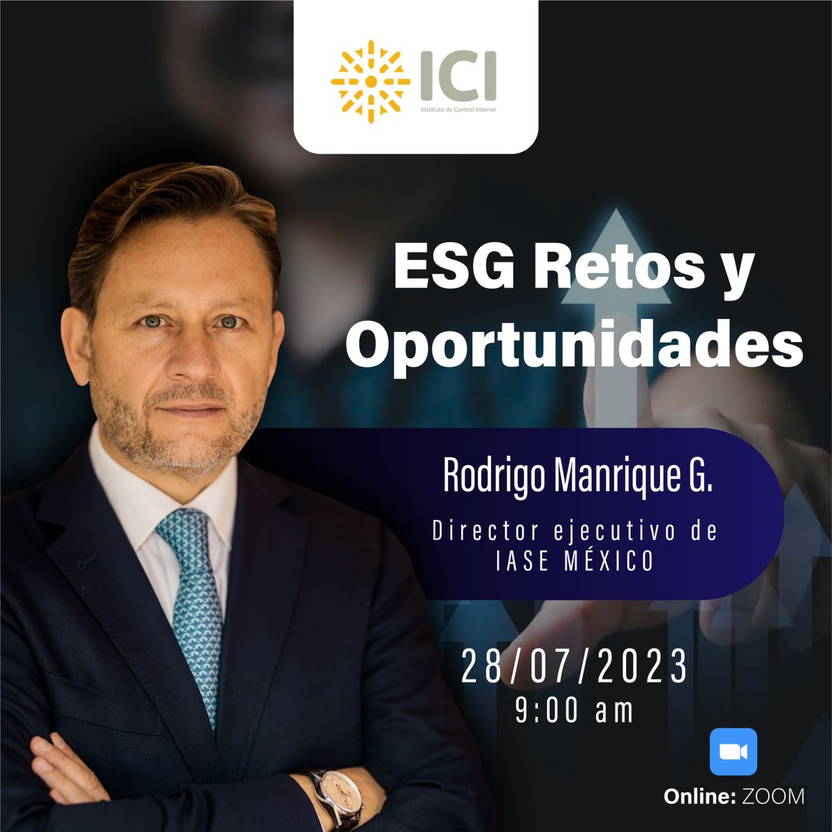 ▪️#ApartaLaFecha | El próximo viernes 28 de julio, Rodrigo Manrique Gómez Pimienta (<a href="/romagopi/">rodrigo manrique</a>), Director Ejecutivo de #IASEMéxico, participará en el foro “ESG: retos y oportunidades”, organizado por el Instituto de Control Interno.

🪧¡Participa!
#EconomíaSostenible #IASE #ESG