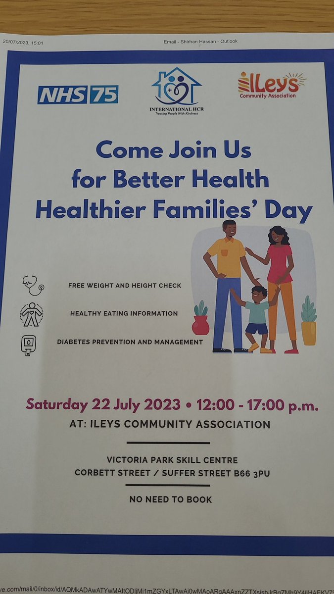 SuperKally's tweet photo. Come and join us on Saturday 22 July @ileyscommunity for health checks and get your free water bottle @PerreiraTales @NHSEngland #healthchecks #HealthyEating https://t.co/ohalcyPWof