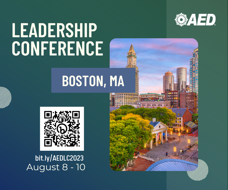 AEDSocial's tweet photo. Have you registered for AED's Leadership Conference? Hotel Block EXTENDED to July 24th! Visit https://t.co/mJOCjjLGz6 for more info! https://t.co/5NqusVxbkf