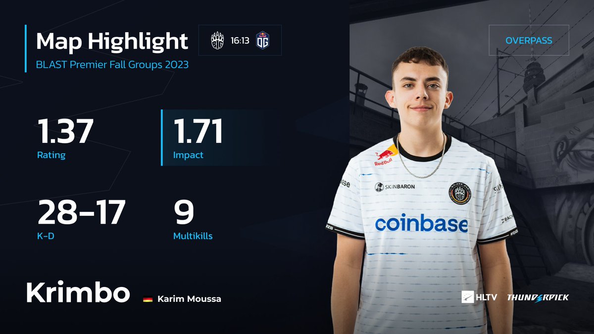 .<a href="/KrimboCS/">Krimbo</a> played a key role in forcing the decider against OG, finishing Overpass with 0.97 KPR and an ace to his name

#BLASTPremier