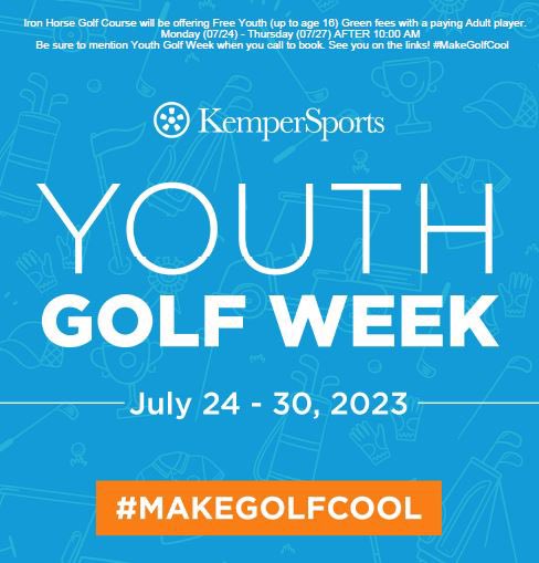 Join us in celebrating <a href="/KemperSports/">kempersports</a> Youth Golf Week July 24th-30th. See you on the links.