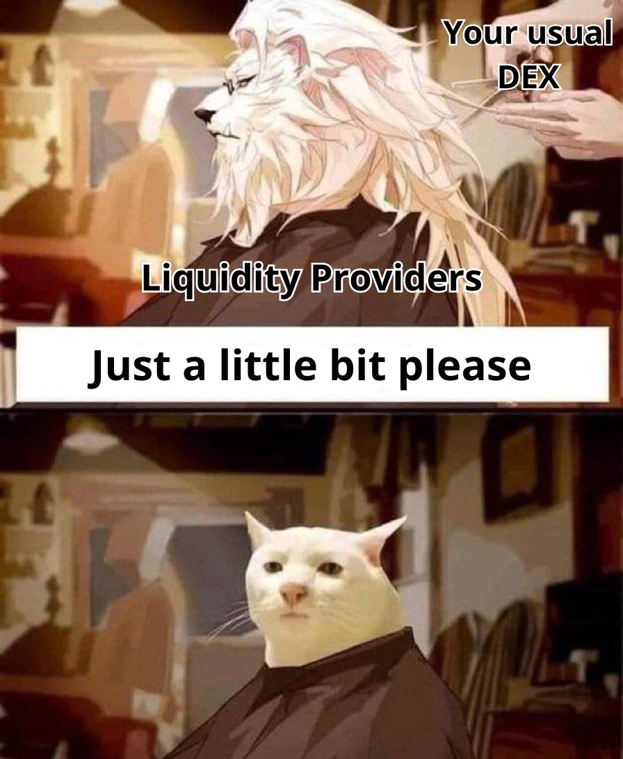 With <a href="/SmarDex/">SMARDEX.io</a>, Liquidity Providers finally get the return they deserve. 

🦁👑

Start beating Impermanent Loss today on SmarDex.io