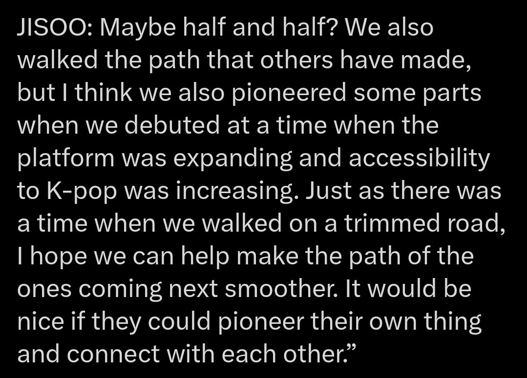 viraltakes's tweet photo. Jisoo gains praise for her mature response to the question, “Do you really think [BLACKPINK] have pioneered?” in recent interview. https://t.co/5CPxUg7OyP