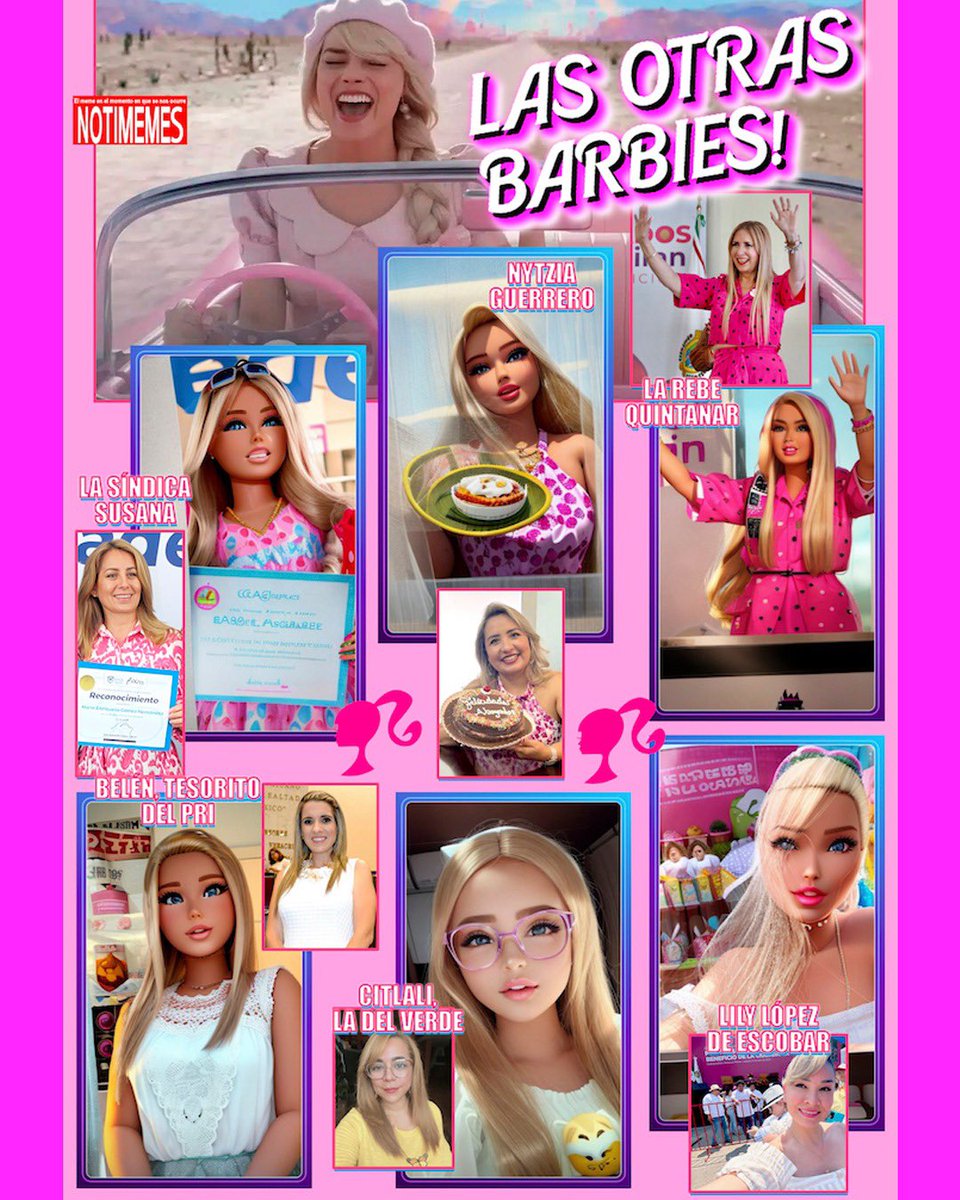 #PorSiTeLoPerdiste
LAS OTRAS BARBIES!
No te pierdas el resto de nuestro contenido acá mero: 
lospoliticosveracruz.com.mx 
#NotimemesDeNotiver #ParodiaPolitica #BarbieMovie #Veracruz <a href="/citlali2021/">Citlali Medellin</a>