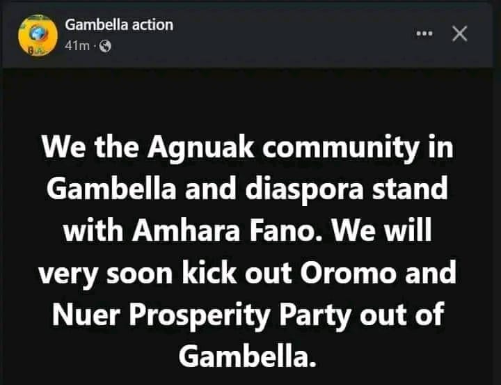 SchoolGospel's tweet photo. This is very sad for one tribe to  terrorize the entire region,killing two ethnic group nuer and oromo.😭😭😭
In solidarity with nuer and oromo. https://t.co/xDG1elTKB9
