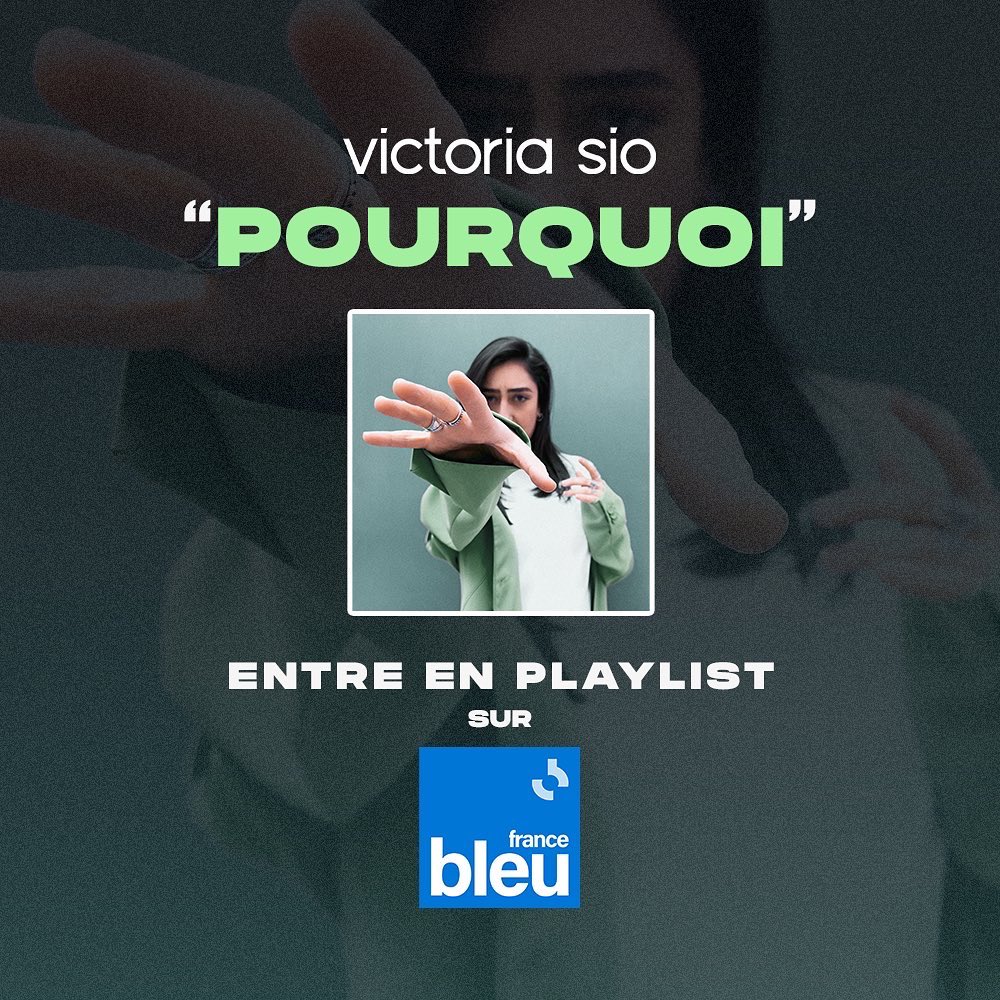 VictoriaSioOff's tweet photo. La bonne nouvelle du jour ! 🔥🙌🏼
Mon single « Pourquoi » entre sur @francebleu !! 
Merci de croire au titre et merci également à tous les autres programmateurs radios qui le jouent, tout cela est aussi grâce à vous ! 
Petit à petit…🧗🏻‍♀️
Merci @NathalieANDREtv 🙏🏼❤️ https://t.co/PrnYrHqOr0