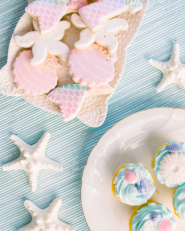 On Inspired By This: Calling all mermaids! Or wannabe mermaids! For this sweet SoCal birthday girl, only a boho mermaid birthday party would do! 🧜‍♀️

( Design &amp; Rentals- Crowne Rentals, Cookies- Lotta Treats, Cake- Couture Cupcakery )

#onIBT