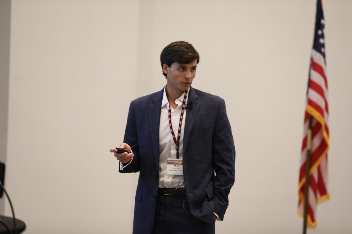 nataglaw's tweet photo. Staff Attorney Micah Brown spoke yesterday at the @MSFarmBureau Summer Leadership Conference in Flowood, #Mississippi. Brown discussed #foreignownership of #agland, arguably the single most active issue at both the state and federal levels. https://t.co/vSkWg39yBQ
