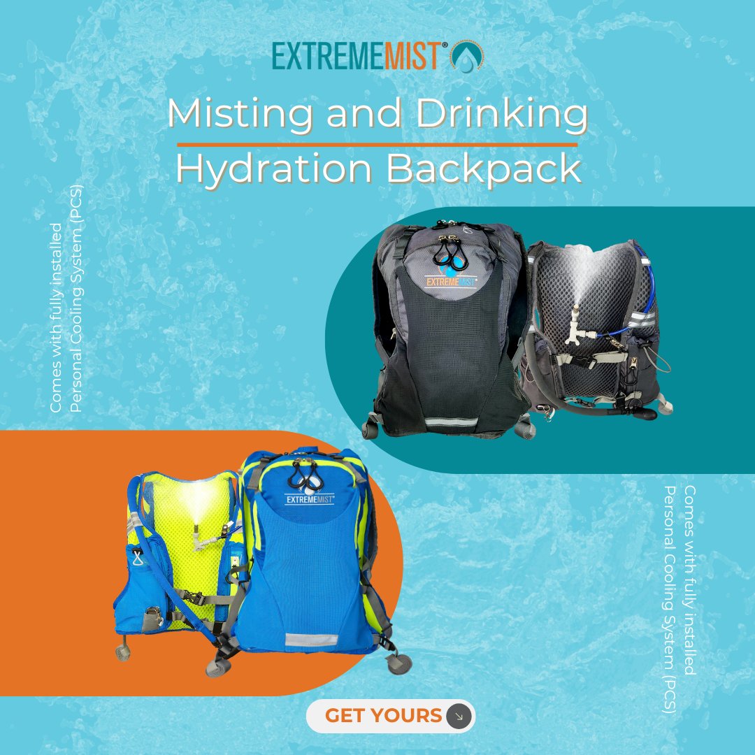 ExtremeMistPCS's tweet image. Stay Cool and Hydrated on the go! Introducing our revolutionary Cooling and Misting Hydration Backpack - the ultimate summer essential! Experience refreshing mist while staying hydrated during your outdoor adventures
#StayCool #HydrationBackpack #SummerEssentials #MistingMagic