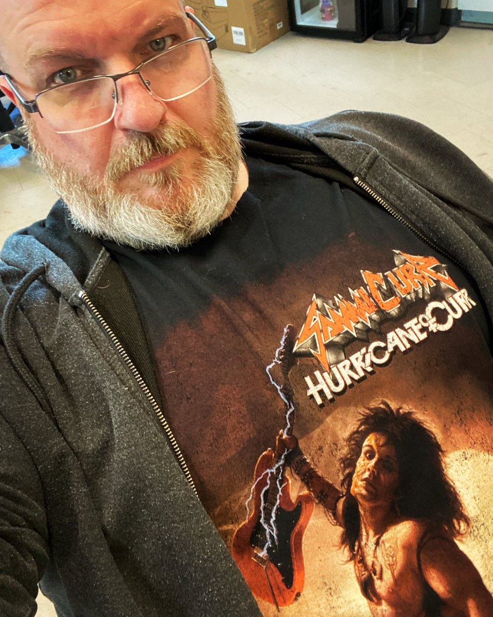 it’s #BandShirtFriday at work today … and I don’t see anyone else here wearing a Sammi Curr shirt. Or anyone that knows who Sammi Curr is. Or anyone who knows why this shirt rules as much as it does. Thanks @frightrags 🔥 #SammiCurr #TrickOrTreat #SongsInTheKeyOfDeath