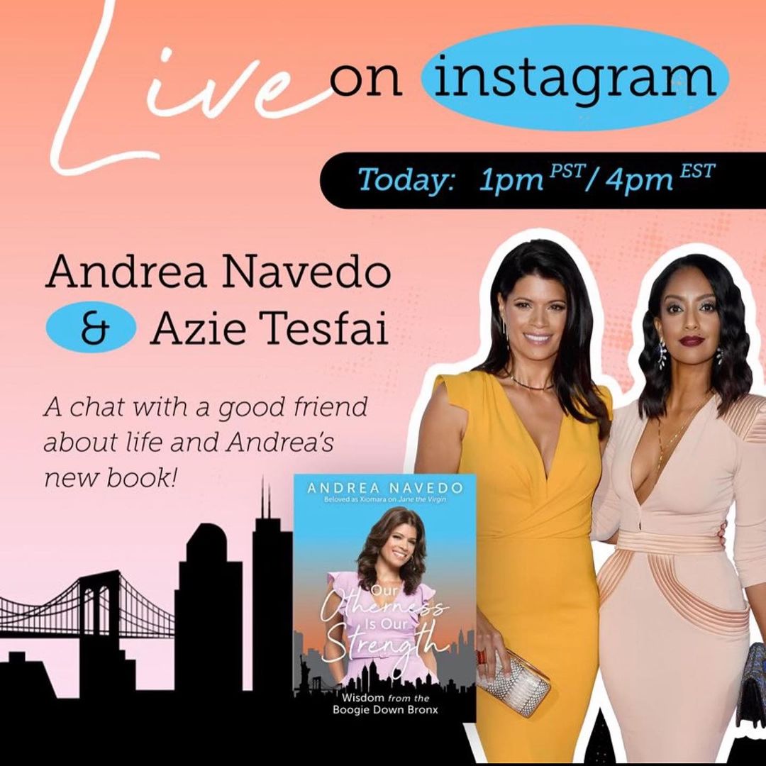 DansenFans's tweet photo. 📸 Azie Tesfai Instagram post. And upcoming live!!

Jane the Virgin post! It's rare you can leave a show with life friends!

1.) @/andreanavedo book is out and we are doing an instagram live TODAY to discuss. Andrea was my soul sister while https://t.co/1VqIBUjIBe