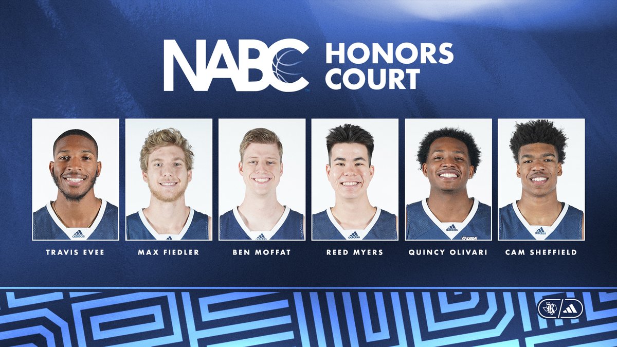 RiceMBB's tweet photo. On the court and in the classroom!

Congratulations to six Owls on earning NABC Honors Court and the Team Academic Excellence Award!

📰» https://t.co/PCliSJ79c4

#GoOwls👐 x #GreenLightU https://t.co/b3L6lyKmub