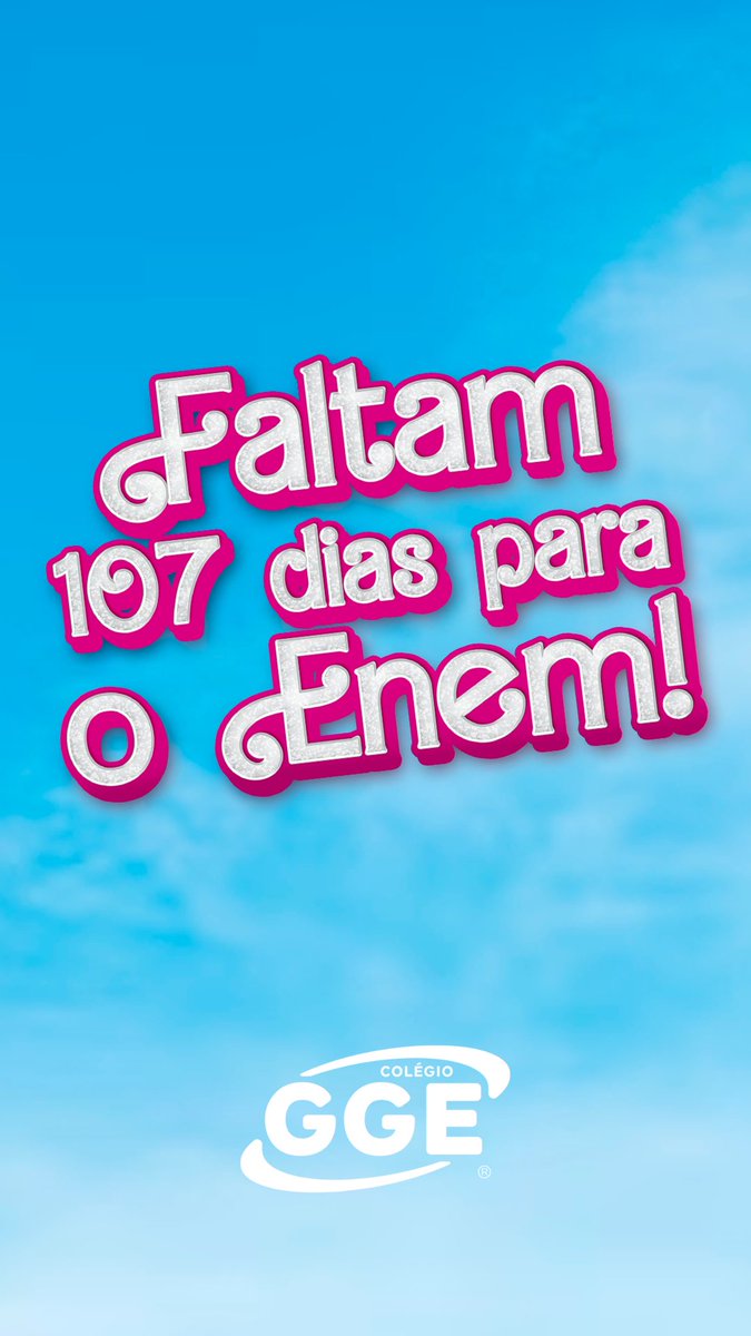 ColegioGGE's tweet photo. O Enem 2023 será aplicado em 5 e 12 de novembro!!! #Barbie https://t.co/LgOBt3y32N