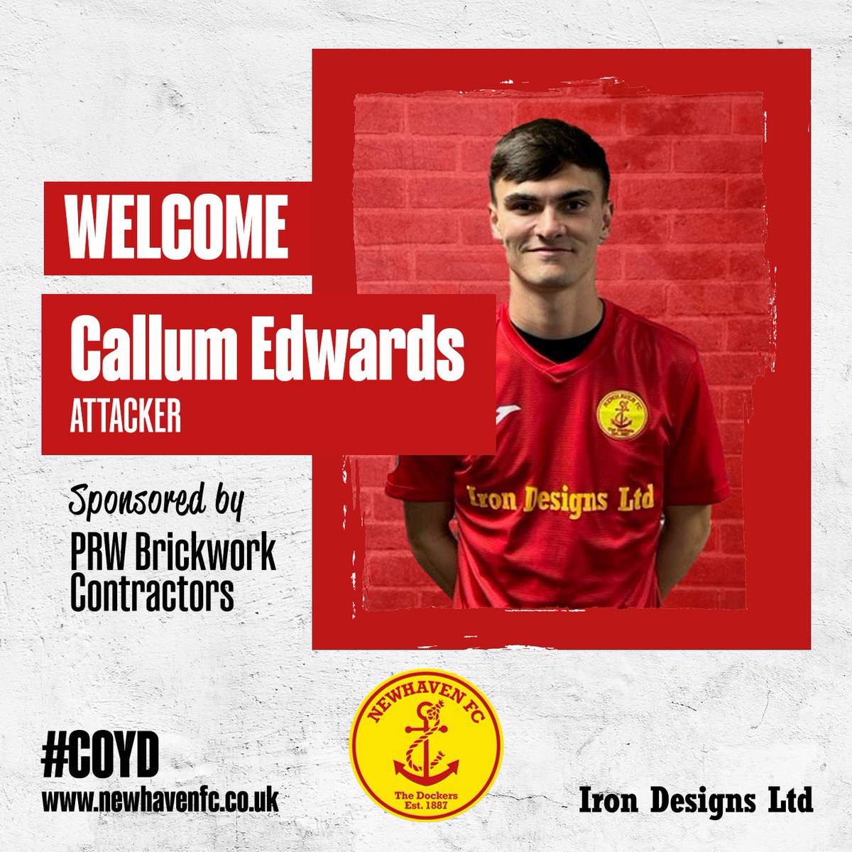 NewhavenFC's tweet image. 🔴🟡✍️ 𝗖𝗮𝗹𝗹𝘂𝗺'𝘀 𝗰𝗮𝗹𝗹𝗶𝗻𝗴!

We're delighted to announce the signing of 21-year-old attacker Callum Edwards for the 2023/24 season.

Edwards joins from Peacehaven, where he scored 19 goals in 48 appearances last season.

#COYD