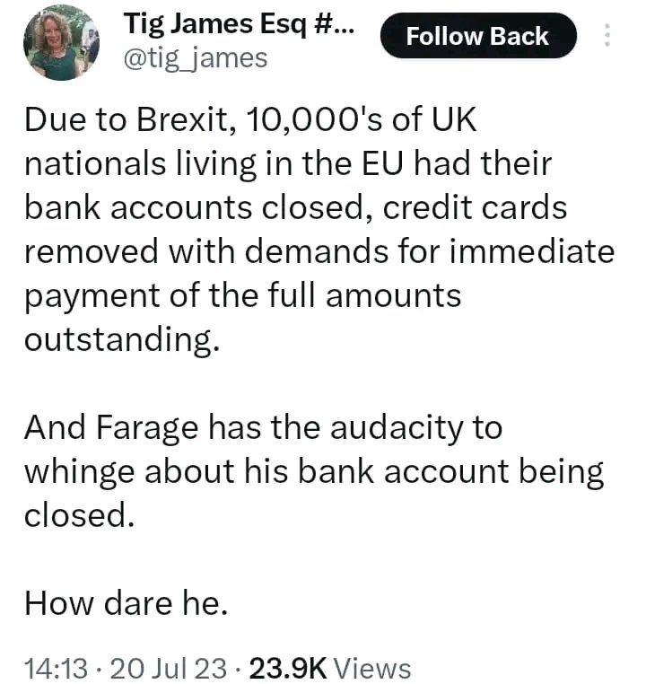 ScotsFitbaFan's tweet photo. @Nigel_Farage When will you apologise to the millions of UK citizens made worse off and disadvantaged by your #BrexitDisaster? #EndFaragesBrexitDisaster, #FaragesBrexitDisaster, #BrexitDisaster, #FaragesBrexitLies, #BrexitLies, #GetUKJoinEUDone, #FastTrackUKJoinEU. https://t.co/KNr7GuCnRQ