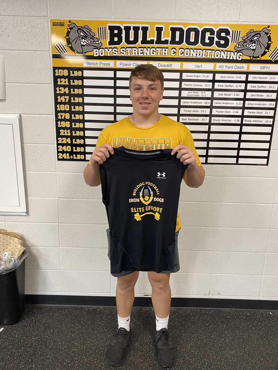 This weeks #WeOverMe hardest working player of the week is Drew Rahman. Drew has been a staple in the Weightroom as well as attending many camps on his own to better himself for his team! Drew also had a great camp this week at Simpson College where he was a 1 man moving company!
