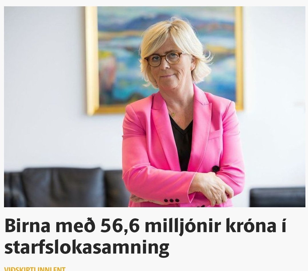 "Já, gæti ég fengið einn starfslokasamning? Mig vantar að borga upp lánið á húsinu mínu."