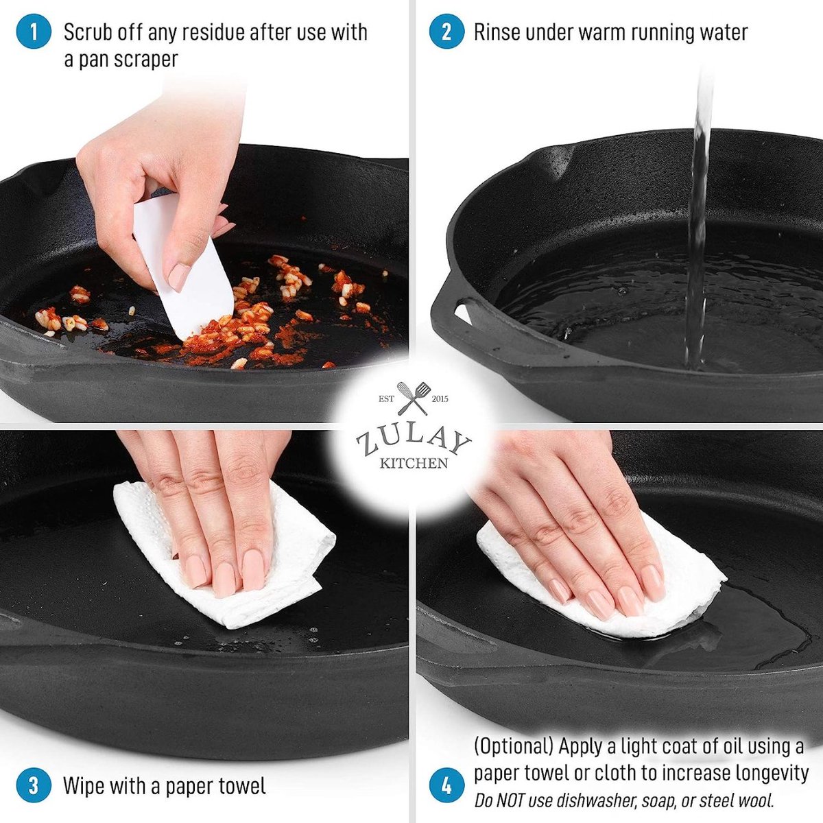 Pre-Seasoned Cast Iron Skillet 12 Inch ✨

✅Get The Cooking Started
Heavy-duty and extremely durable premium quality cast iron skillet, pre-seasoned twice with soybean-based oil. 🙌

Check this out! 📣
amazon.com/Zulay-Kitchen-… 🛒