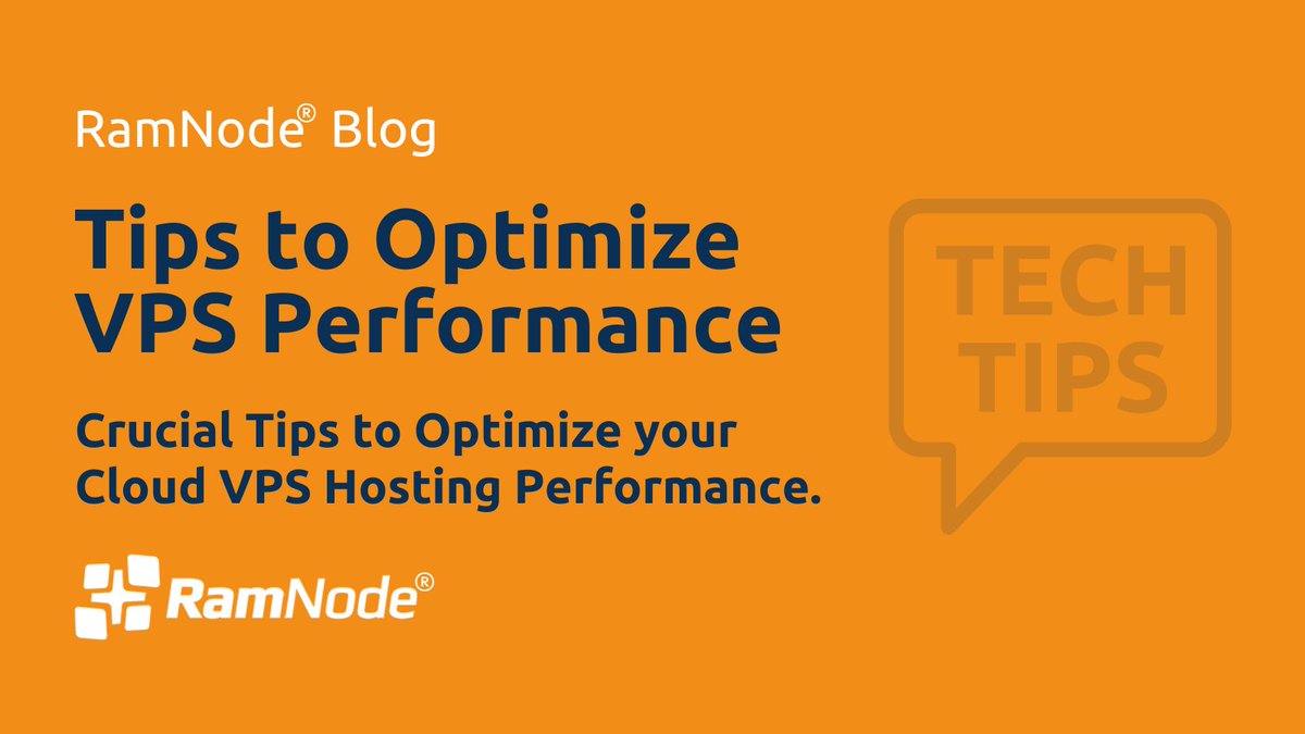 RamNode's tweet image. Maximize your #RamNode VPS with our handy tips! From optimizing performance to preventing common server issues, we&apos;ve got you covered. For more assistance, our support team is just a message away. Learn more at bit.ly/3Drk2N7 #VPS #TechTips