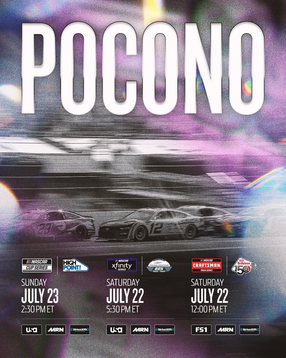A weekend of three 🔥 @PoconoRaceway | @NASCAR