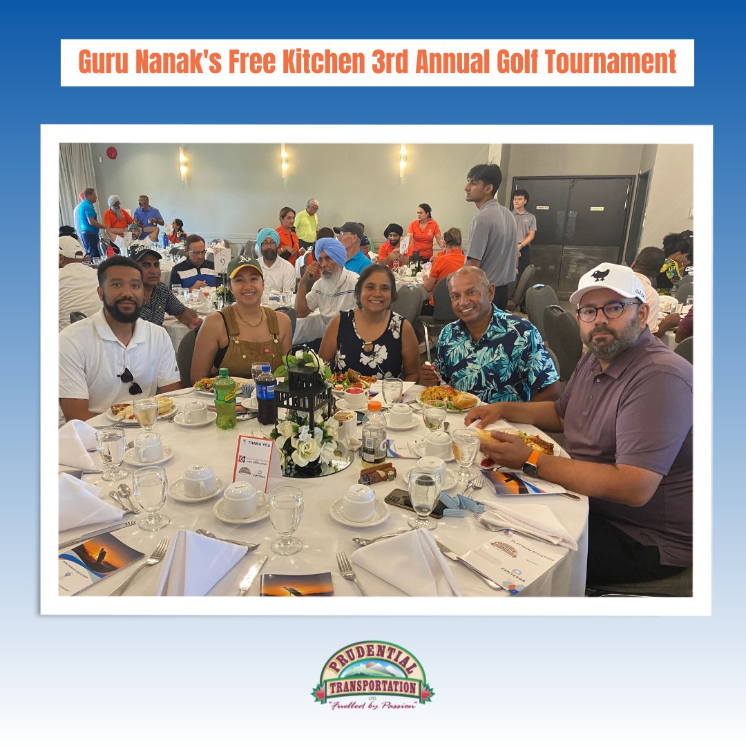 gnfkCanada's tweet photo. A huge shoutout to our platinum sponsor, Prudential Transportation, for their unwavering support at our 3rd Annual Charity Golf Tournament! Thank you for helping us raise $150,000.🙏💙 

#CharityGolf #CommunitySupport #GNFKCanada #LoveAll #FeedAll #MayfairLakeGolf https://t.co/2m25mBa29V
