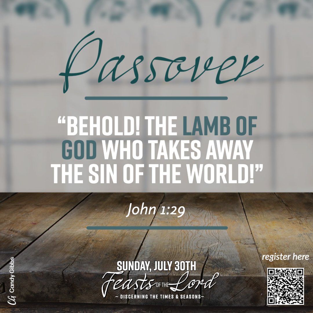 JESUS. Our Passover Lamb!!  Did you know that Passover is actually one of the 7 Jewish feasts? It's far more than blood on the doorpost - the details of this feast will blow your mind! Join me July 30th to learn more!!
Register at https://t.co/bhXpJ9gfe0 https://t.co/rxO58DSMvj