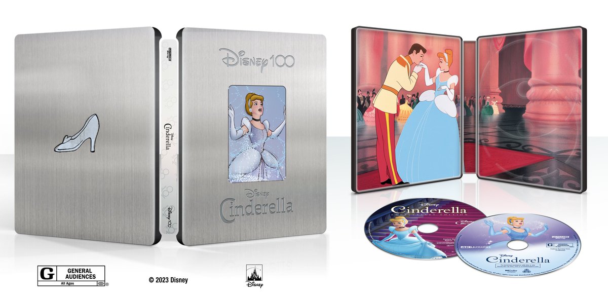 hdreport's tweet image. Cinderella 4k Blu-ray SteelBook Limited Edition celebrates Disney's 100th Anniversary this year. The Best Buy exclusive releases 8/1/23 Order: bestbuy.7tiv.net/LX24EZ

#Disney #Animated #ClassicAnimation #Disney100 #SteelBook #Cinderella #LimitedEdition #Classics #Ad