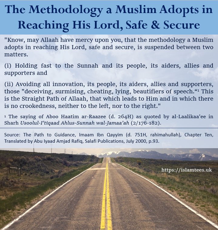 IslamTees's tweet photo. The Methodology a Muslim Adopts in Reaching His Lord Safe &amp; Secure https://t.co/xMBoK0aR4u
