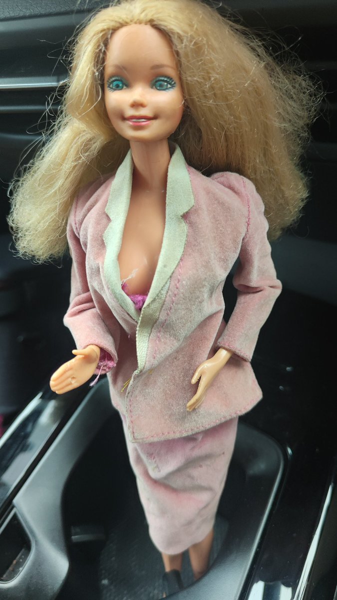My first #barbie circa 1984 Day to Night Barbie cost £12 bought in Argos in Uxbridge (communion money plus piggy bank!) A career Barbie icon looking worse for wear today obviously still burning candle at both ends 😊 #BarbieTheMovie