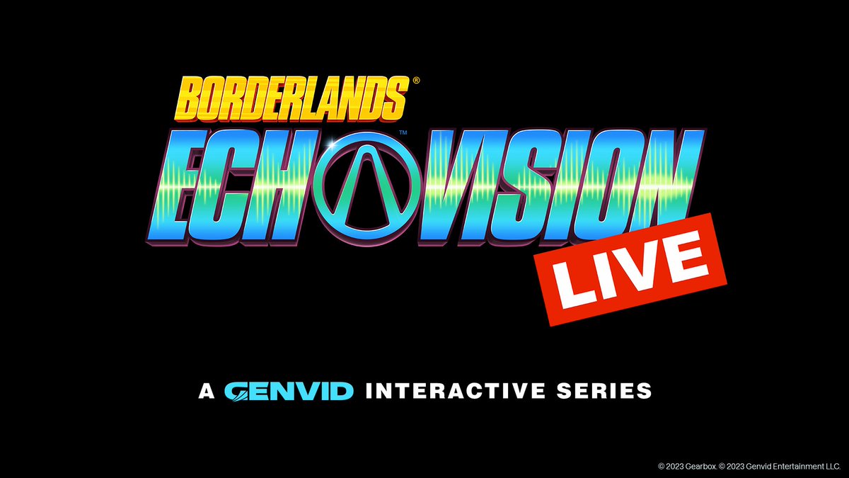 GenvidEnt's tweet photo. It’s not an #SDCC without some major news. We’re partnering with @GearboxOfficial to bring @Borderlands to life in our new interactive series #BorderlandsEchoVisionLive. More to come! https://t.co/LZZ0qoyAIc