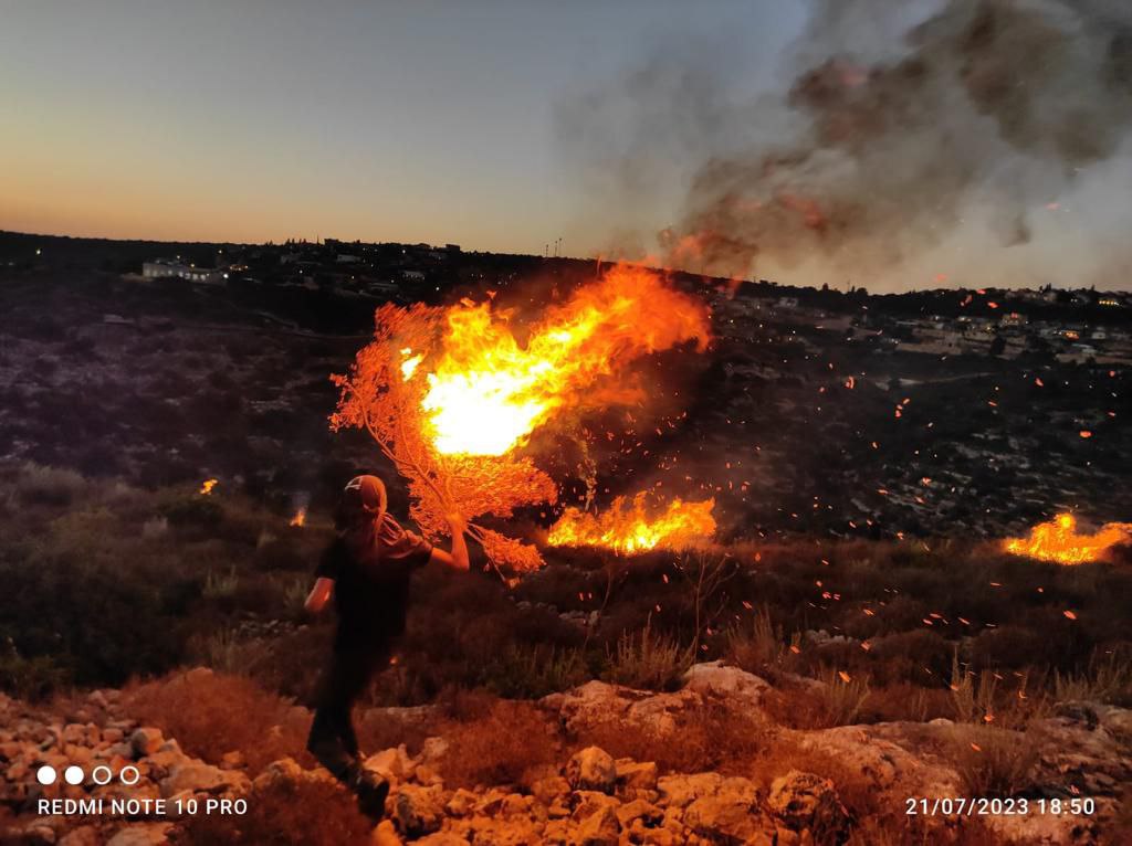 ML35209678's tweet photo. #فلسطين 🇵🇸 | مواجهات بين الشبان والمستوطنين في بلدة قراوة بني حسان غرب سلفيت عقب احراق أراضي المواطنين بمنطقة الراس شمال البلدة
#FreePalestine #ResistanceIsARight #ResistanceIsAMust #EndTheOccupation https://t.co/X0RtfYQ4ln