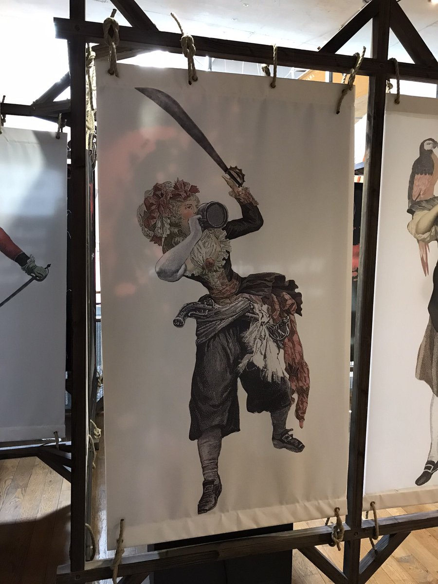 CraftyCurator's tweet photo. Enjoyed #Pirates @TheNMMC so much 🏴‍☠️ Such a brilliant and beautifully designed exhibition. Learnt so many new things and would now really really like these Vivienne Westwood pirate boots please! https://t.co/rO6h9qxhh6