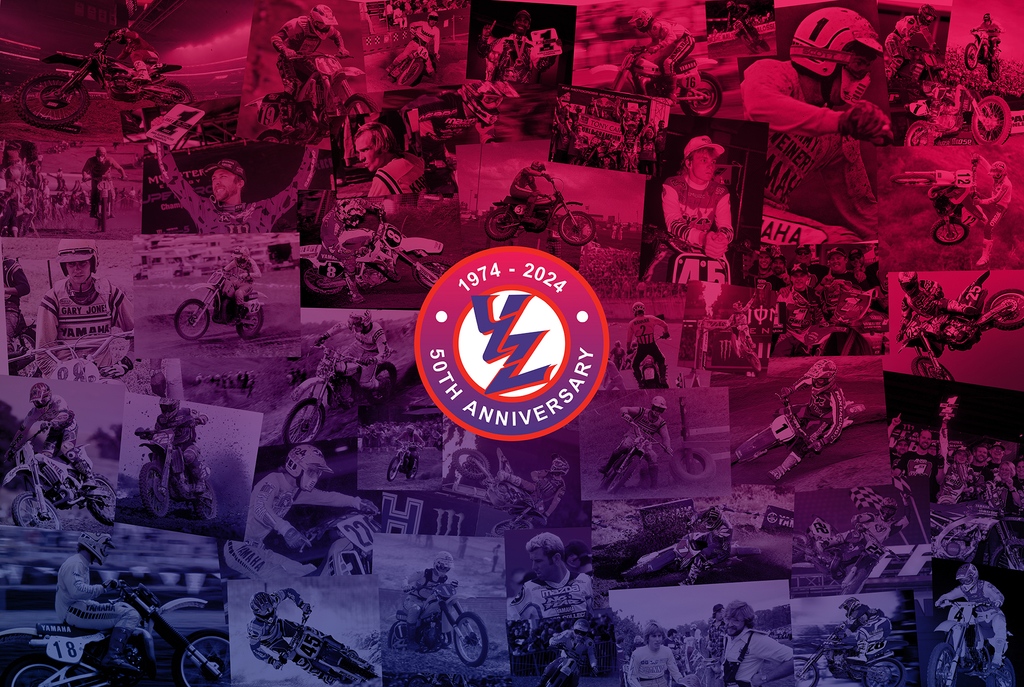 YamahaMotorUSA's tweet photo. Celebrating 50 years of the YZ! 
We’re excited to kick off the global celebration this weekend at the @promotocross Washougal National with a special throwback livery from 1993 for the @monsterenergy @starracingyam team. 

#MonsterEnergy #YamahaRacing #bLUcRU #victorYZone https://t.co/Wb2LBIBVMa