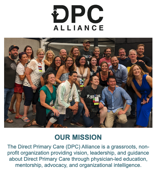 LeahHoustonMD's tweet image. The Direct Primary Care (DPC) Alliance is a grassroots, non-profit organization providing vision, leadership, &amp;amp; guidance about 
#DirectPrimaryCare through physician-led education, mentorship, advocacy, &amp;amp; organizational intelligence
Join @DPCalliance Today: dpcalliance.org