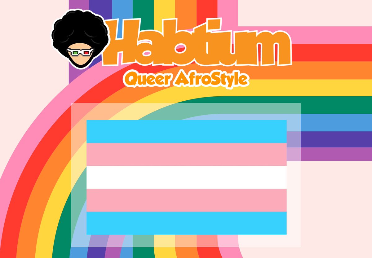 habtium's tweet image. #QueerAfroStyle. 🏳‍🌈

Deberás crear un look en habbo usando los colores de la bandera que se muestra en la imagen correspondiente a la bandera del orgullo trans. 💃🏻

Recuerda que debes usar el #QueerStyle y poner tu nombre web para validar tu participación. ✅

¡Suerte! 🎆