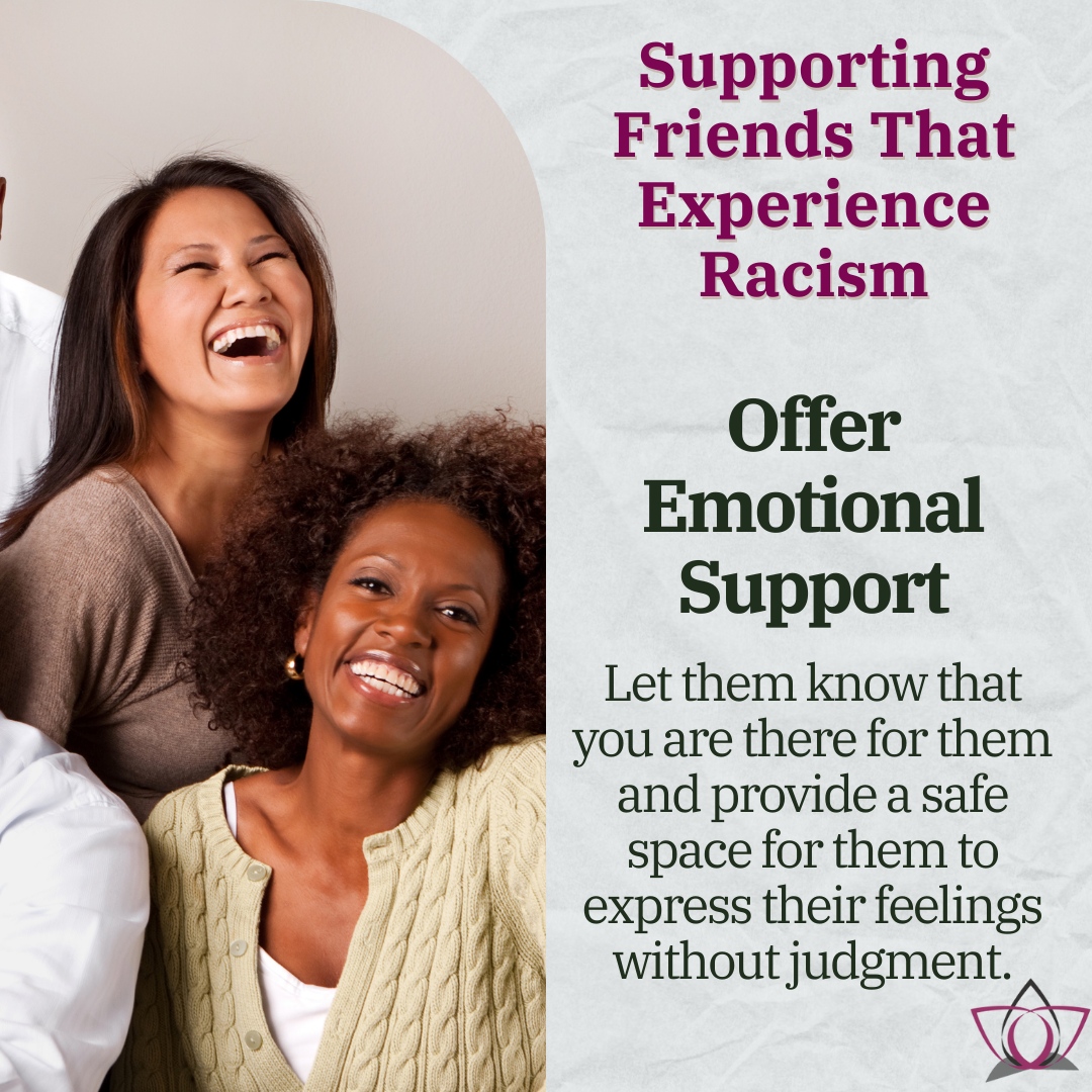 HmlWellness's tweet image. Offering emotional support is vital when friends experience racism. Let them know that you are there for them and provide a safe space for them to express their feelings without judgment. 

#equality #socialjustice #peopleofcolour #humanrights #inclusion #diversity