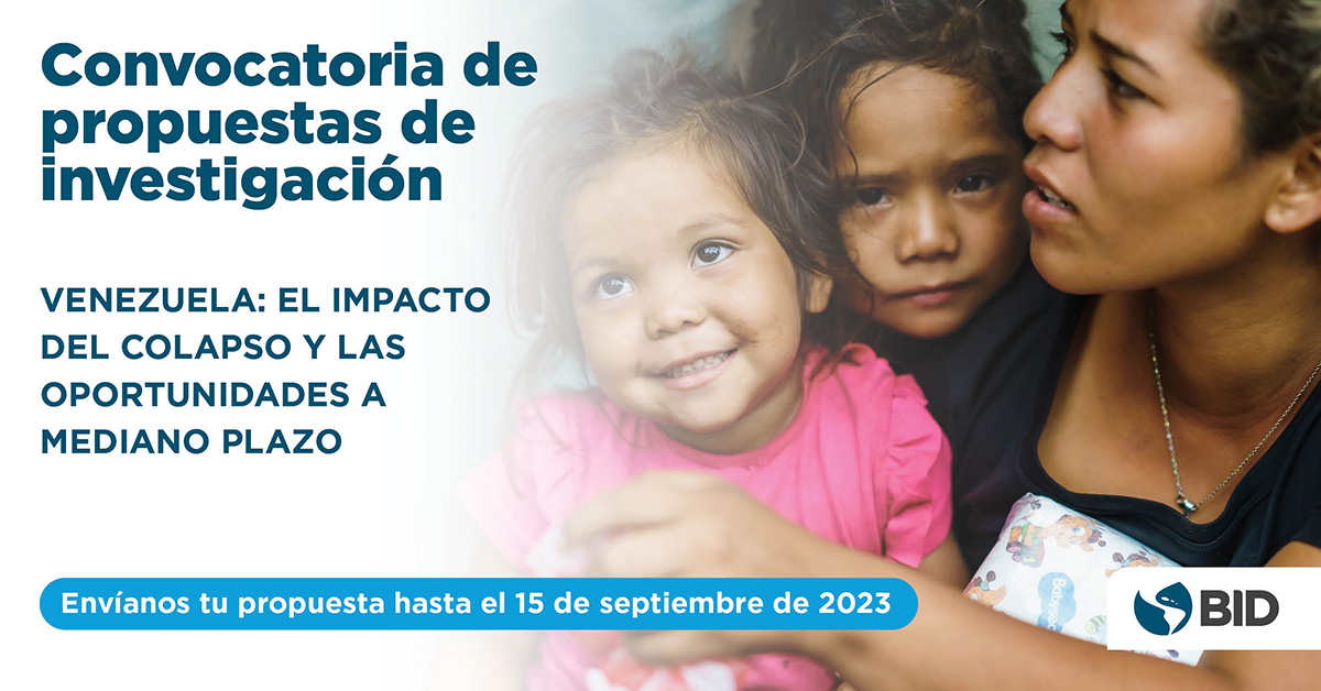 Si estás trabajando en investigación aplicada sobre los impactos de la prolongada crisis económica y humanitaria que experimenta #Venezuela para informar el diseño de políticas públicas, esta nueva convocatoria de <a href="/el_BID/">Banco Interamericano de Desarrollo</a> puede ser de interés. Conoce más: 
iadb.org/es/investigaci…