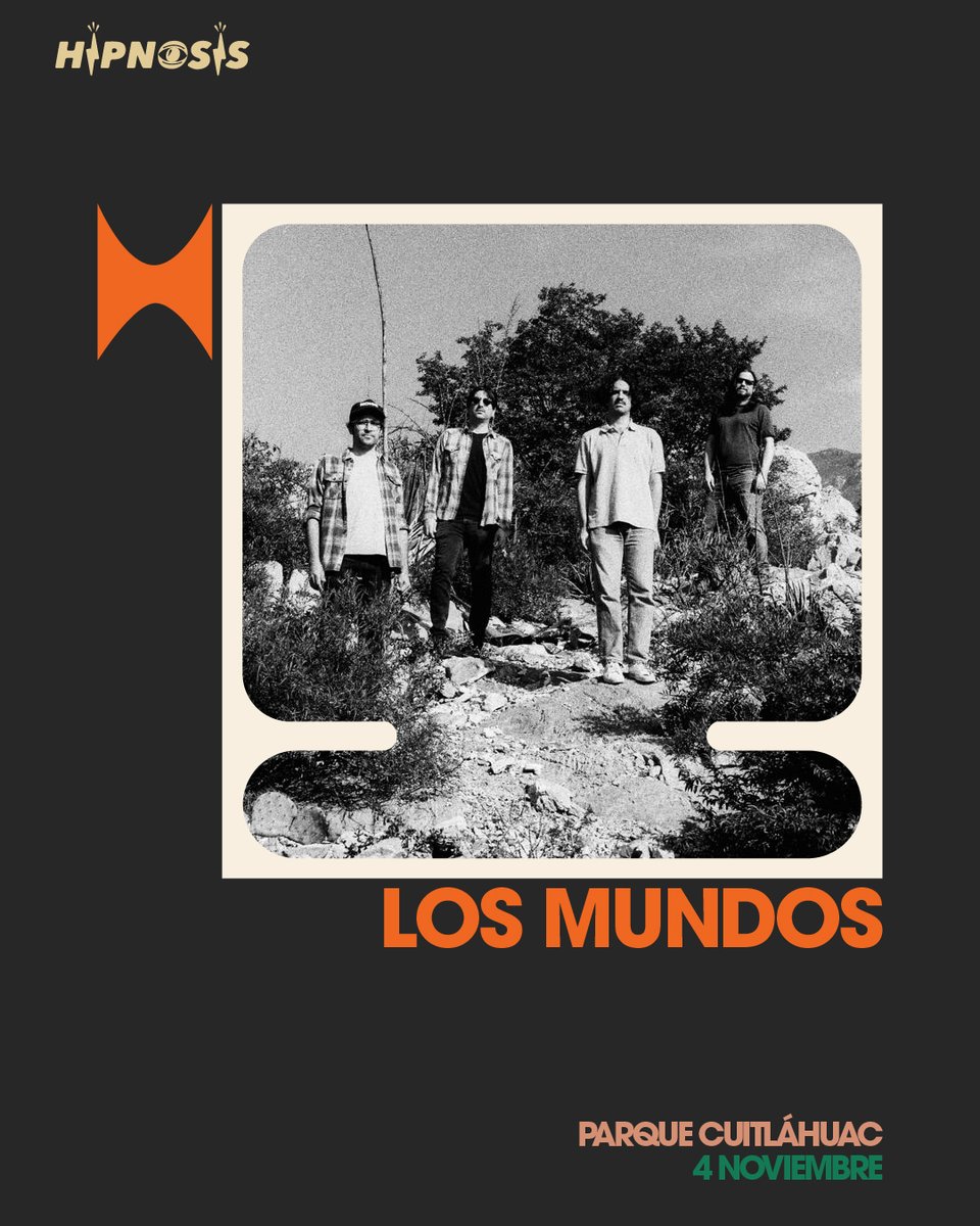 Lineup #Hipnosis2023 Los Mundos •  <a href="/los_mundos/">Los Mundos</a>  Mix de rock sucio, stoner estridente y psicodelia. Bajos distorsionados, planetas que colisionan y una sensación de fatalidad 💥 es el trademark de esta banda mexicana que implotará en #Hipnosis2023 👁⚡️
🎟️bit.ly/3WM1AYg
