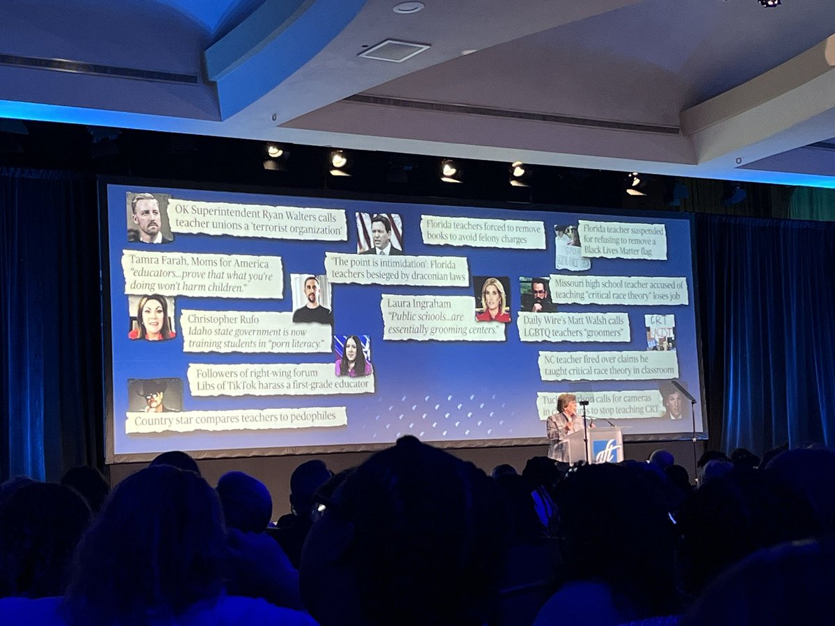 msbollinger4's tweet photo. What a time to be an educator. Thank you, @randiweingarten and @aftunion for giving “hope and opportunity” amidst the “fear and division.” #teach23 https://t.co/ZM5Q6H0ZWx