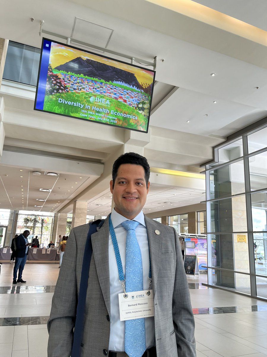 henry_bernard's tweet image. This event has been meaningful for my career research, network, and life. Thanks @healtheconomics and the City of Cape Town for amazing experience. And big thanks to @espol @DEC_INV_ESPOL for supporting me on this: Big opportunities for us to come!!
#IHEA2023Congress