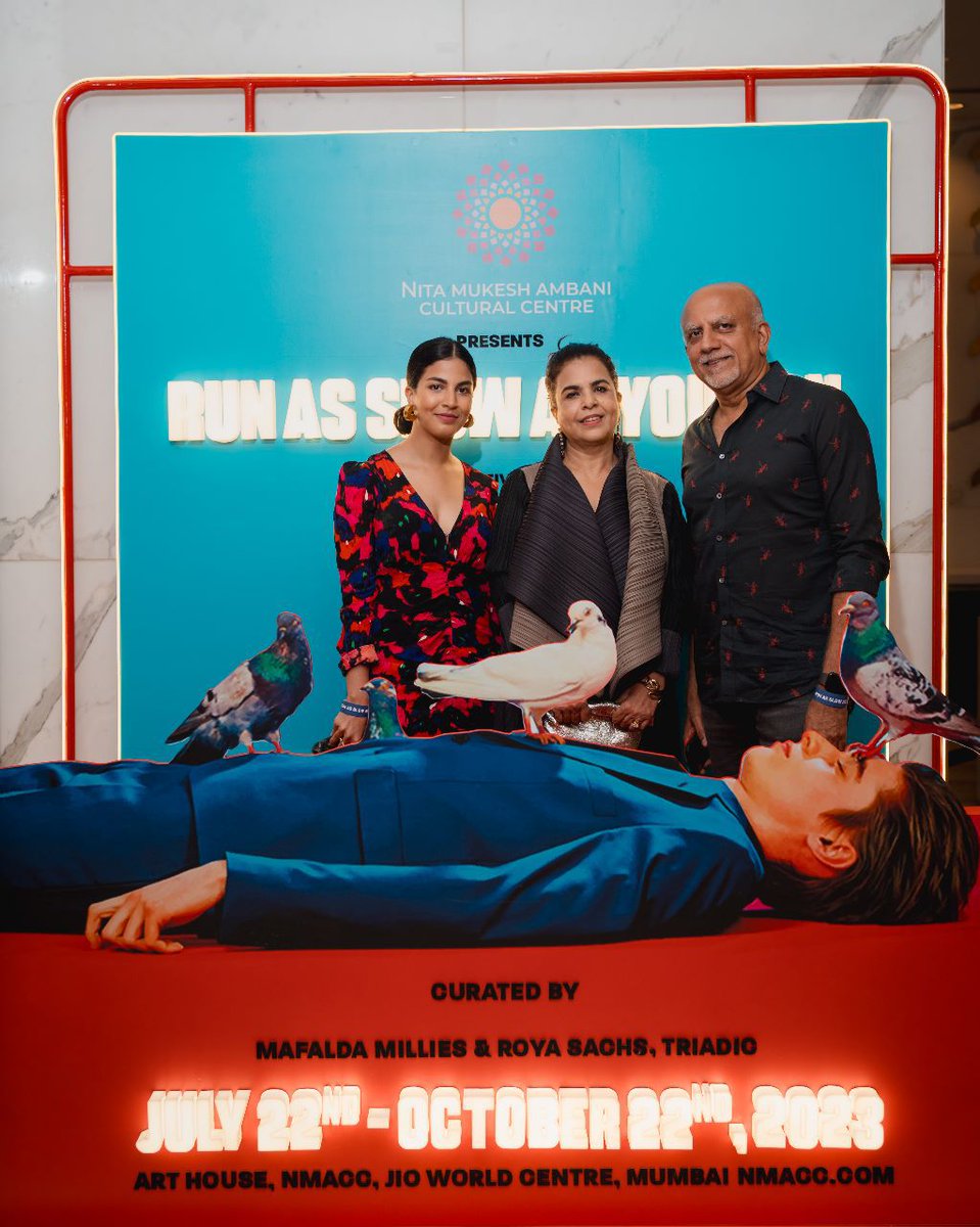 nmacc_india's tweet image. A world of wonder awaits as our guests arrive to enter the hyper-realistic realm of #RunAsSlowAsYouCan - TOILETPAPER's first-ever exhibition in India at the #NitaMukeshAmbaniCulturalCentre. 

#TOILETPAPERMagazine