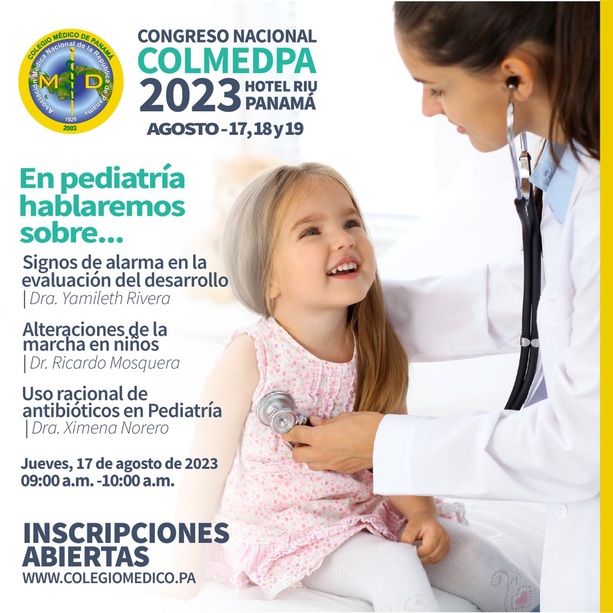 ColMedPanama's tweet photo. Te presentamos los temas que conforman el segundo módulo de estas jornadas académicas.

No espere más. Inscríbase hoy al Congreso Nacional COLMEDPA 2023.

Inscripciones abiertas desde https://t.co/aRIoURTA6h o desde el link en la biografía. https://t.co/tOucACsz6p